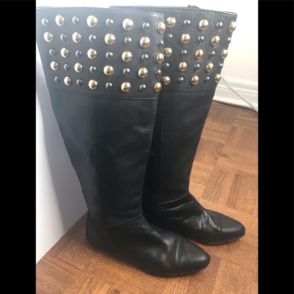 Super trendy studded boots. Real leather